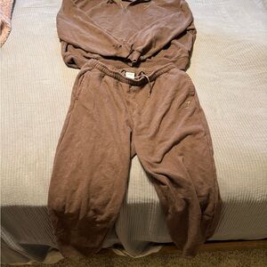 Gymshark Brown Track Pants Relaxed Fit Joggers